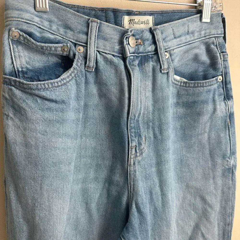 Madewell The Mon Jean Medium Wash Distressed Jeans 26